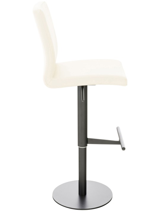 Set 2 taburete de bar Cadiz imitatie piele, crem