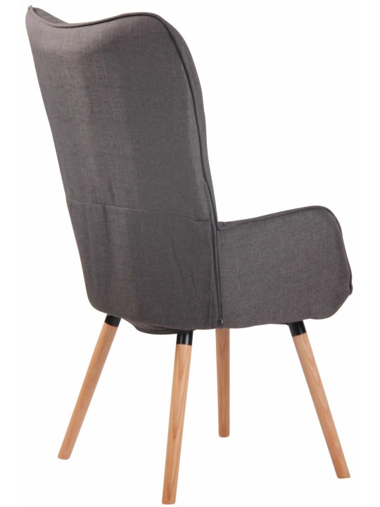 Șezlong țesătură Ashford natural, gri închis