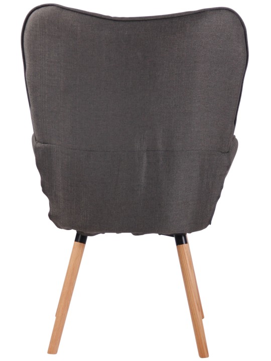 Șezlong țesătură Ashford natural, gri închis