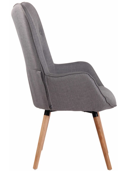 Șezlong țesătură Ashford natural, gri