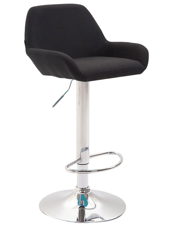 Set 2 scaune de bar Braga stofa crom, negru