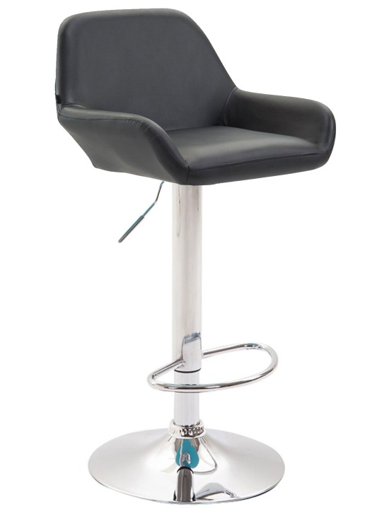 Set 2 taburete de bar Braga imitatie piele crom, negru Set 2 taburete de bar Braga imitatie piele crom, negru