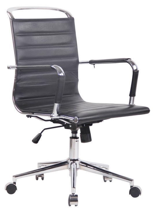 Scaun de birou Barton piele naturala, negru