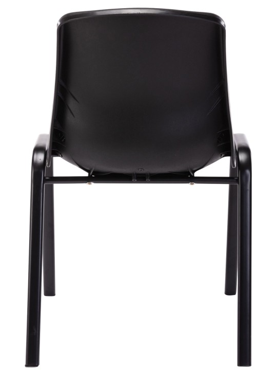 Set 4 scaune stivuitoare Nowra plastic, negru