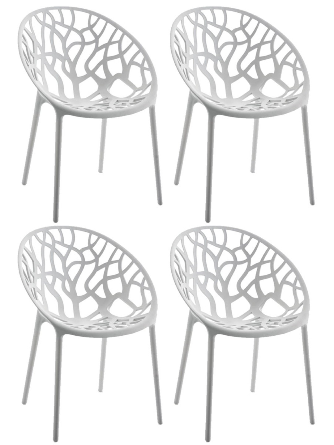 Set 4 scaune Hope, gri deschis