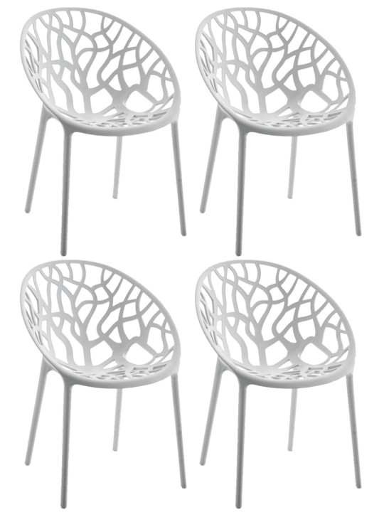 Set 4 scaune Hope, gri deschis