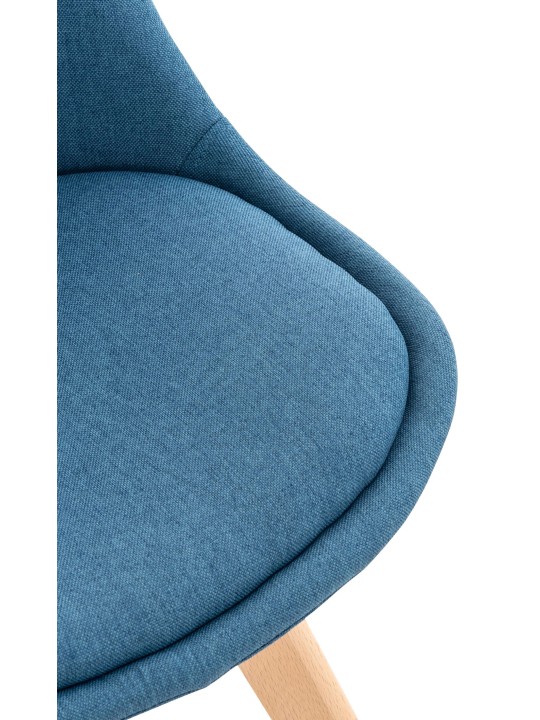 Set 4 scaune din material Linares, albastru