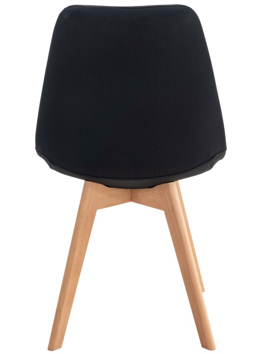 Set 4 scaune din material Linares, negru