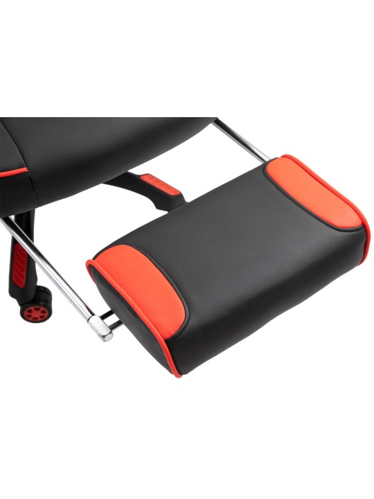 Scaun de birou Tilos imitatie piele, negru/roșu