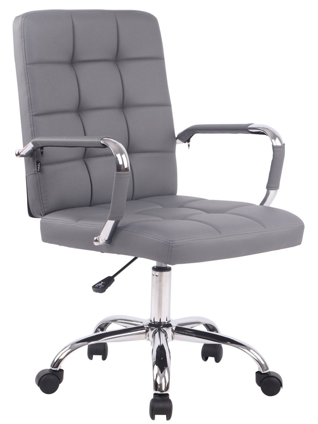 Scaun de birou Deli PRO imitatie de piele, gri