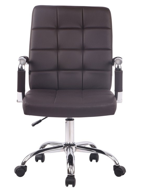 Scaun de birou Deli PRO imitatie de piele, maro