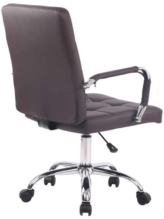 Scaun de birou Deli PRO imitatie de piele, maro