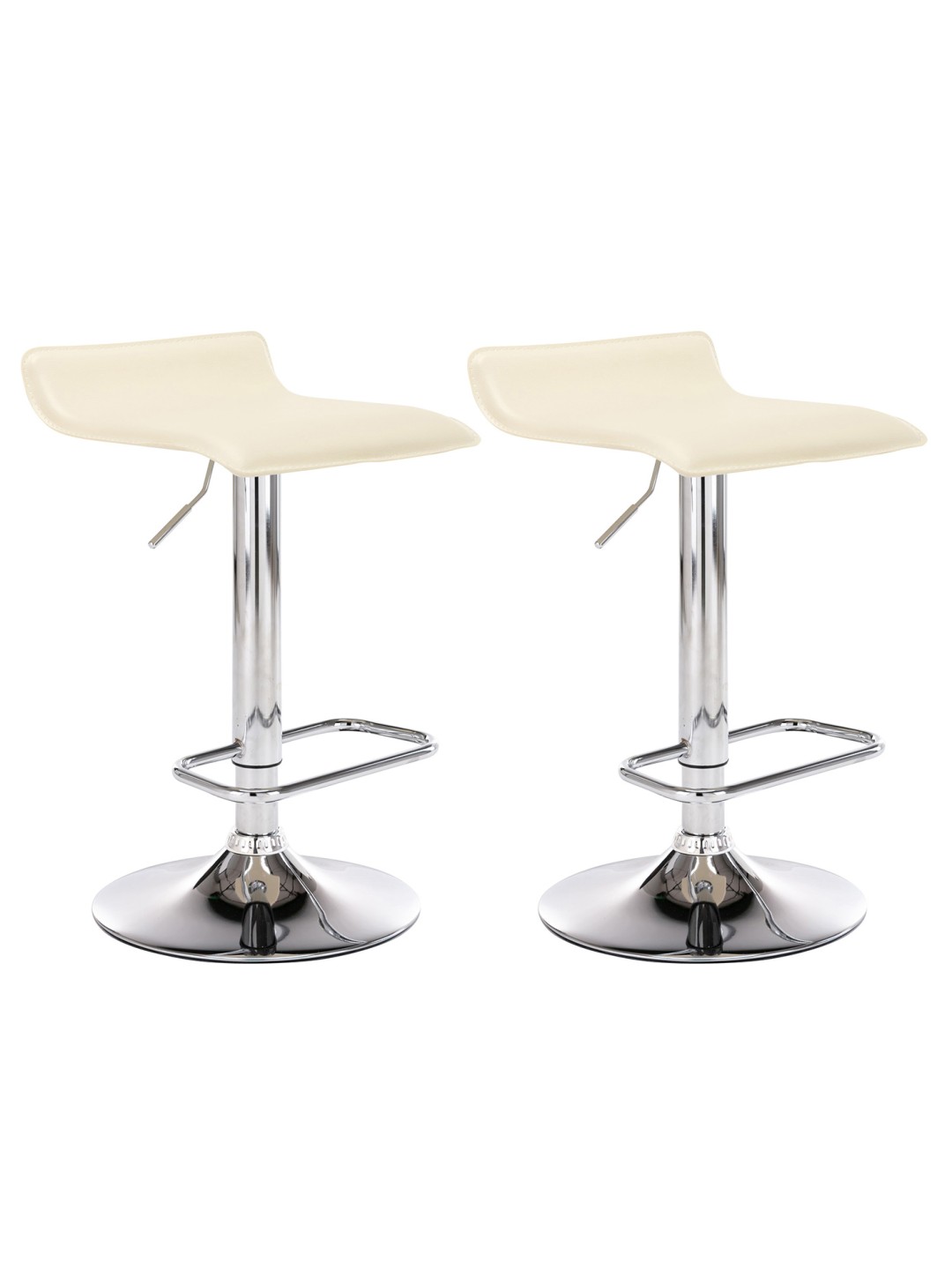Set 2 scaune de bar Dyn, crem