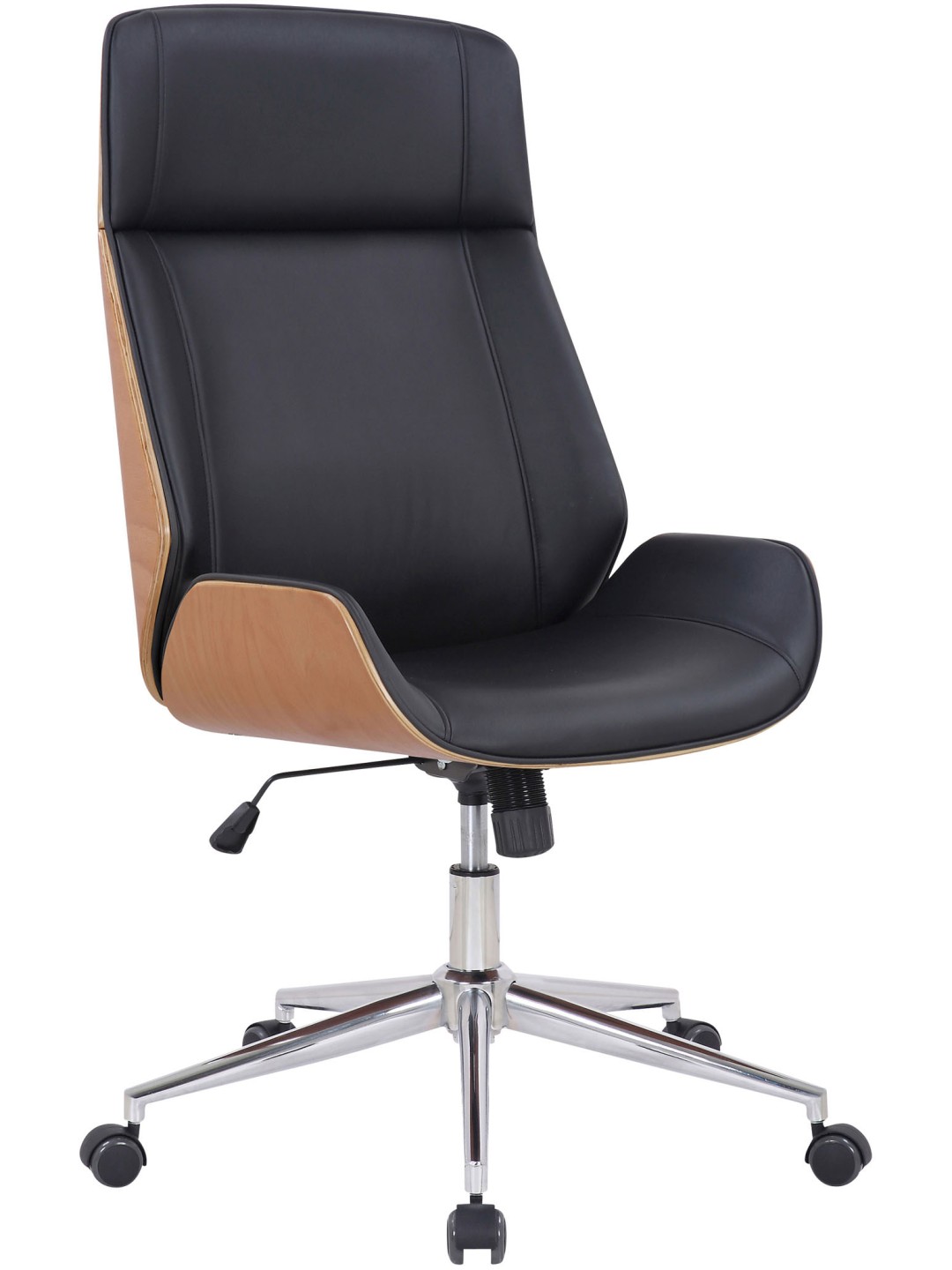 Scaun birou Varel imitatie piele, natural/negru