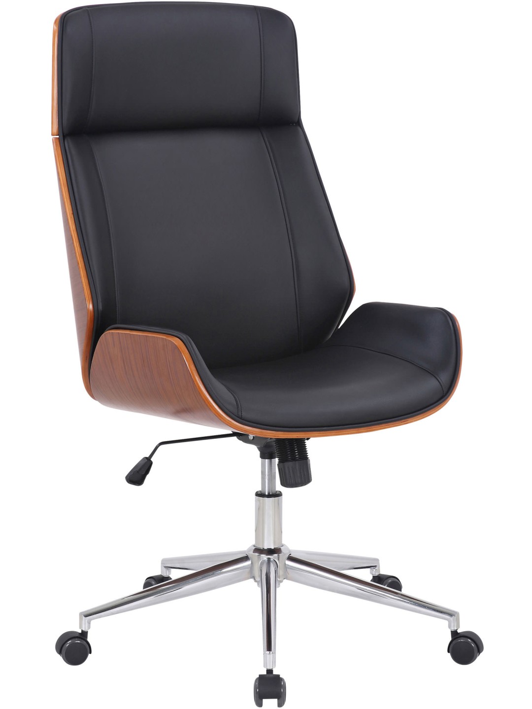 Scaun birou Varel imitatie piele, nuc/negru