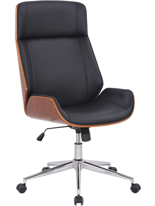 Scaun birou Varel imitatie piele, nuc/negru Scaun birou Varel imitatie piele, nuc/negru
