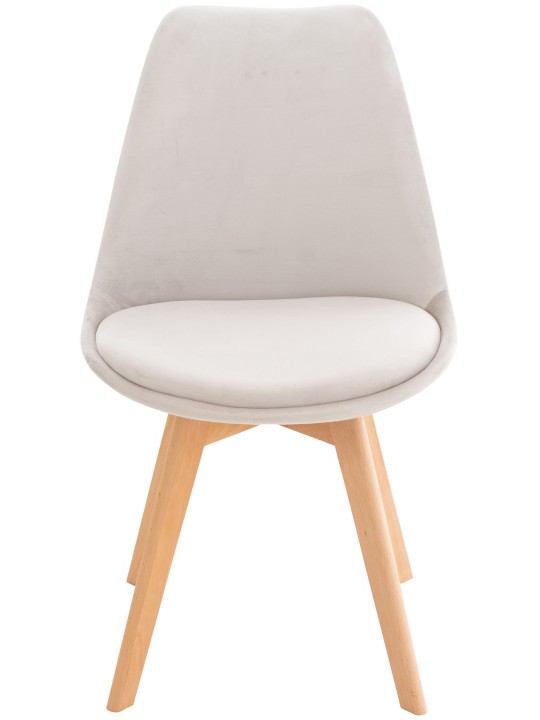 Scaun Linares Velvet, gri deschis