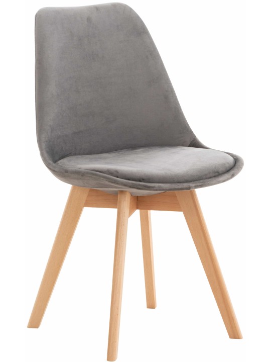 Scaun Linares Velvet, gri