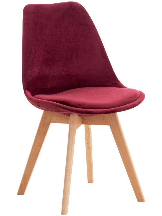 Scaun Linares Velvet, bordo
