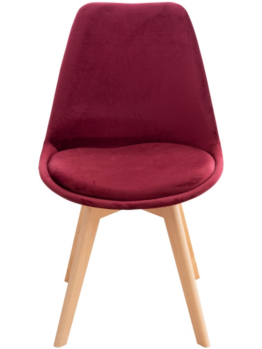 Scaun Linares Velvet, bordo