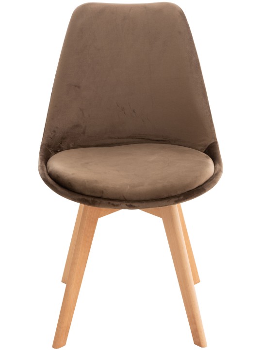 Scaun Linares Velvet, maro închis