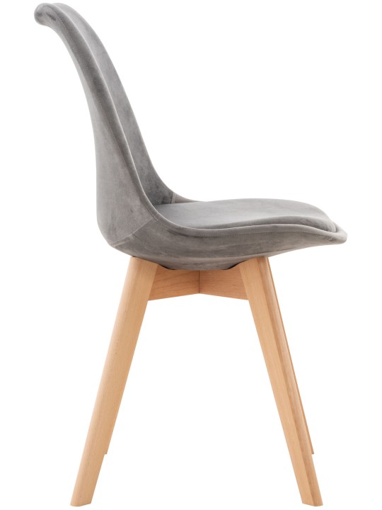 Scaun Linares Velvet, gri