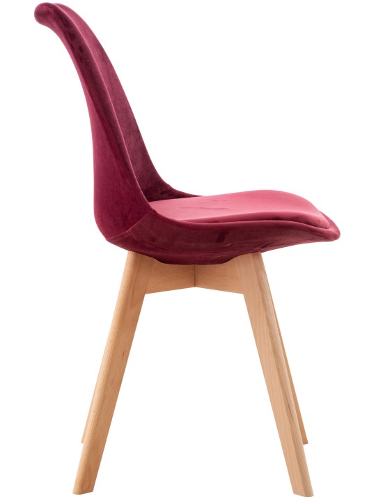 Scaun Linares Velvet, bordo