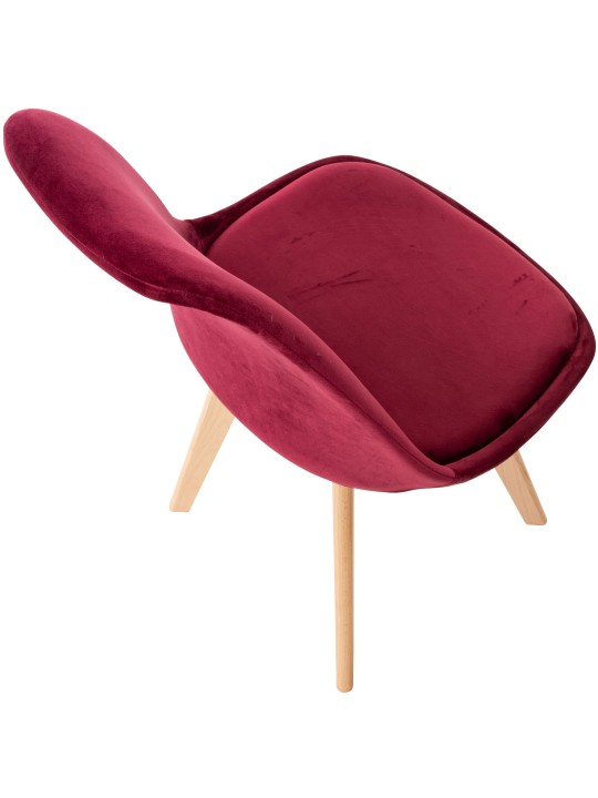 Scaun Linares Velvet, bordo