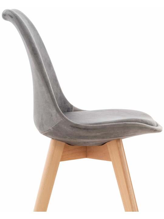 Scaun Linares Velvet, gri