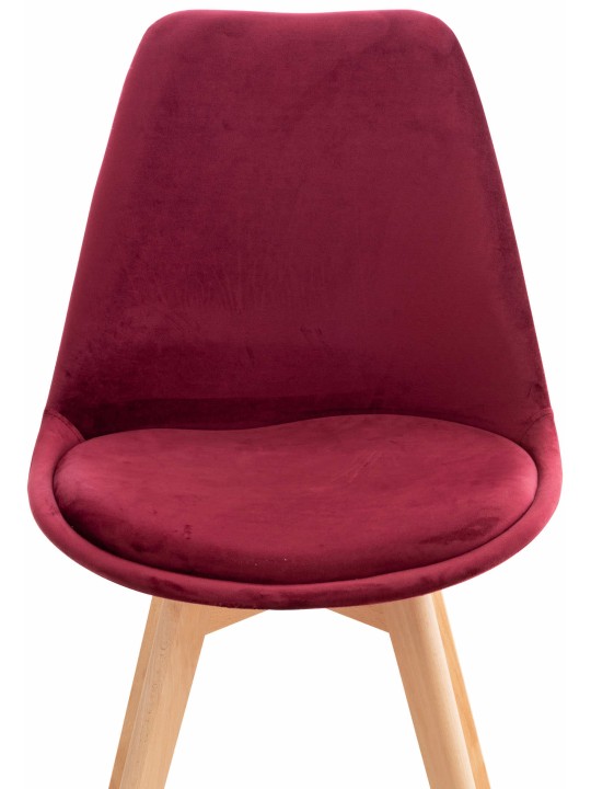 Scaun Linares Velvet, bordo