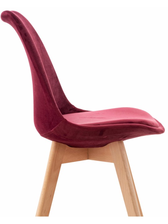 Scaun Linares Velvet, bordo