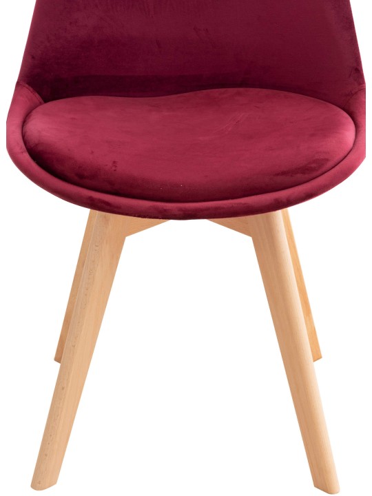 Scaun Linares Velvet, bordo