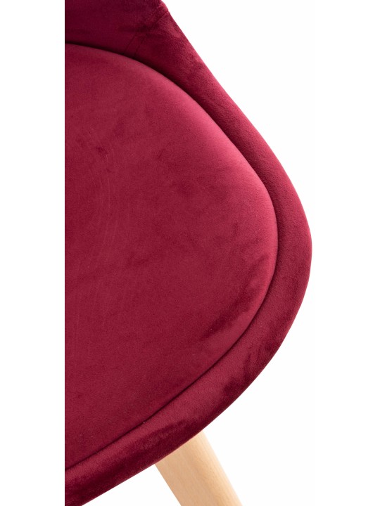 Scaun Linares Velvet, bordo