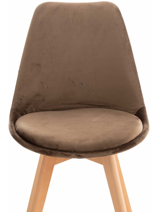 Scaun Linares Velvet, maro închis