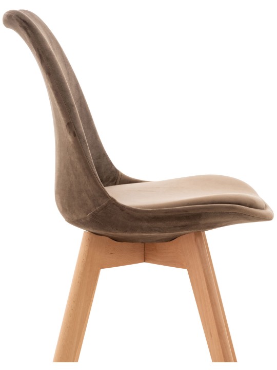 Scaun Linares Velvet, maro închis