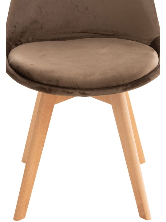 Scaun Linares Velvet, maro închis