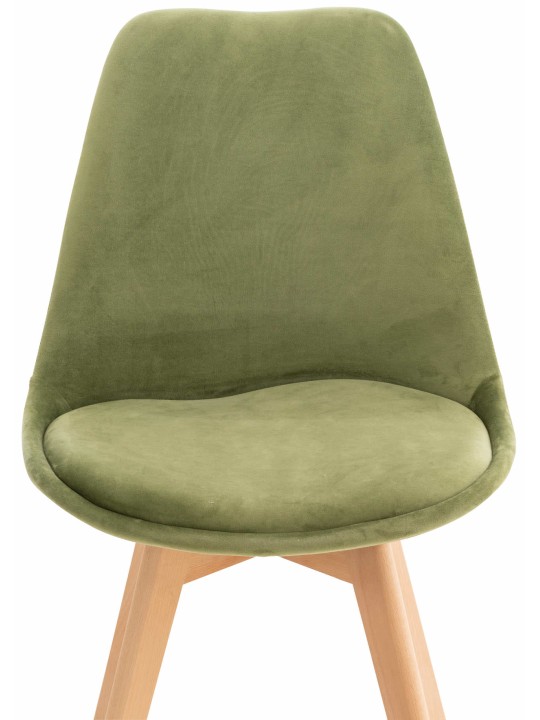 Scaun Linares Velvet, verde deschis