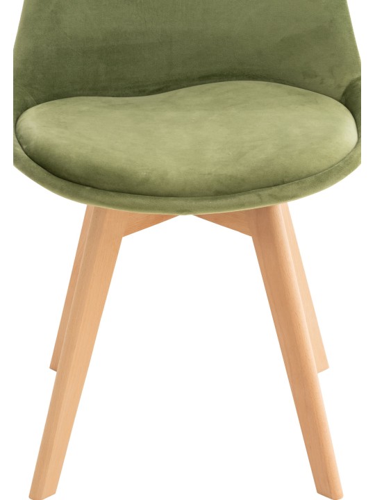 Scaun Linares Velvet, verde deschis