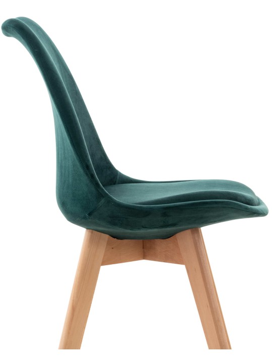 Scaun Linares Velvet, verde