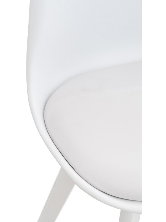 Scaun Linares, alb/alb