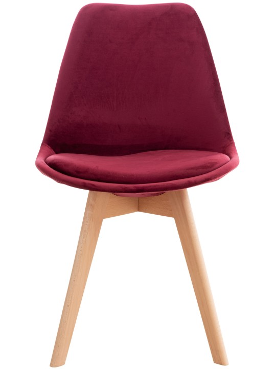 Set 4 scaune Linares catifea, bordo