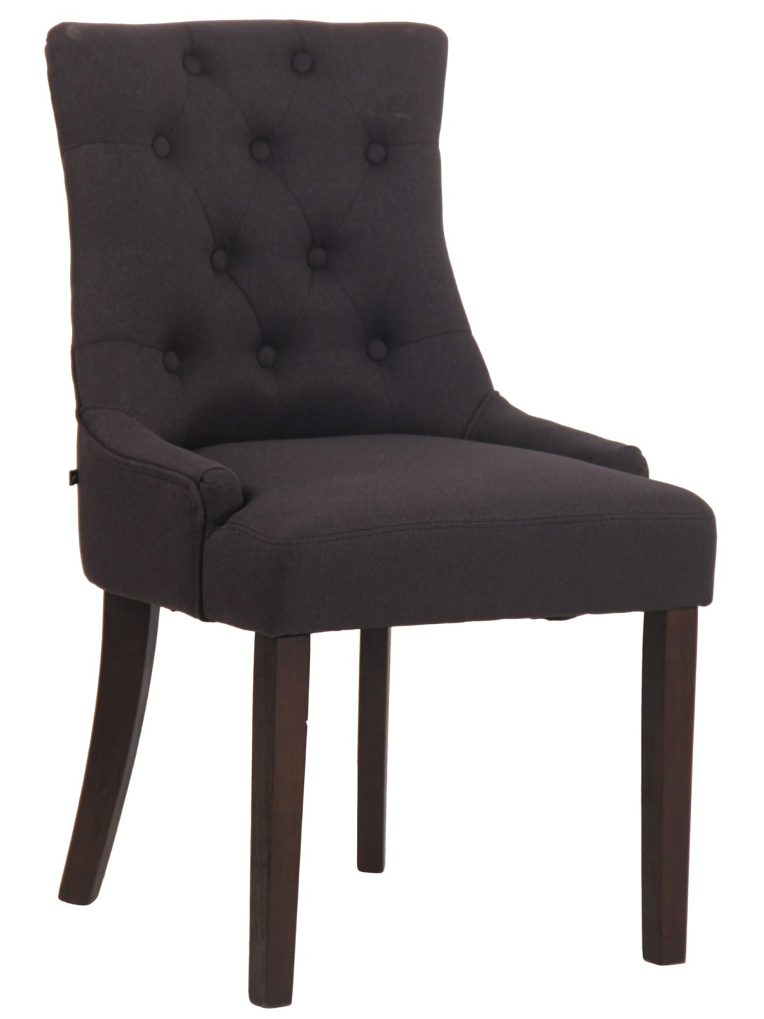 Scaun de sufragerie Inverness stofa antic, negru