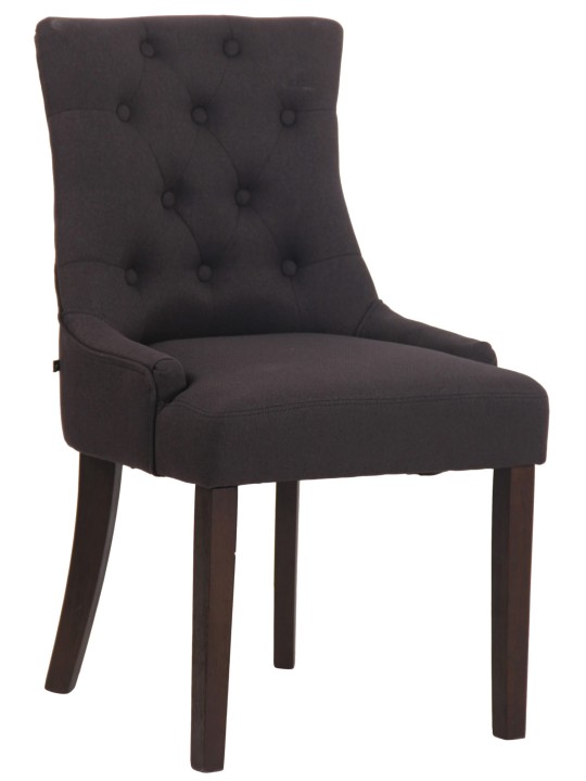 Scaun de sufragerie Inverness stofa antic, negru