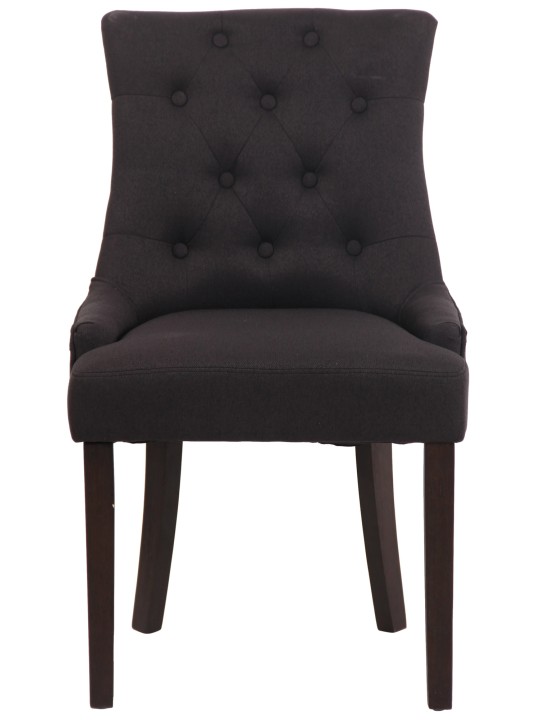 Scaun de sufragerie Inverness stofa antic, negru