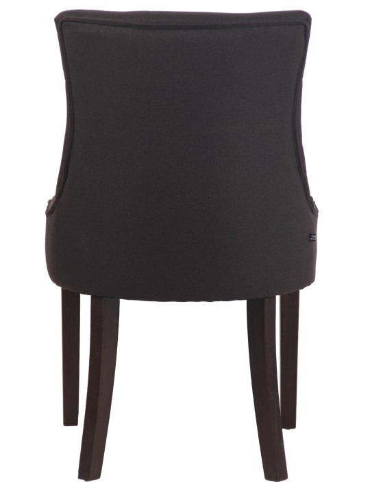 Scaun de sufragerie Inverness stofa antic, negru