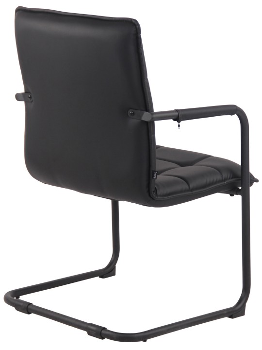 Scaun vizitator Gandia piele artificiala, negru