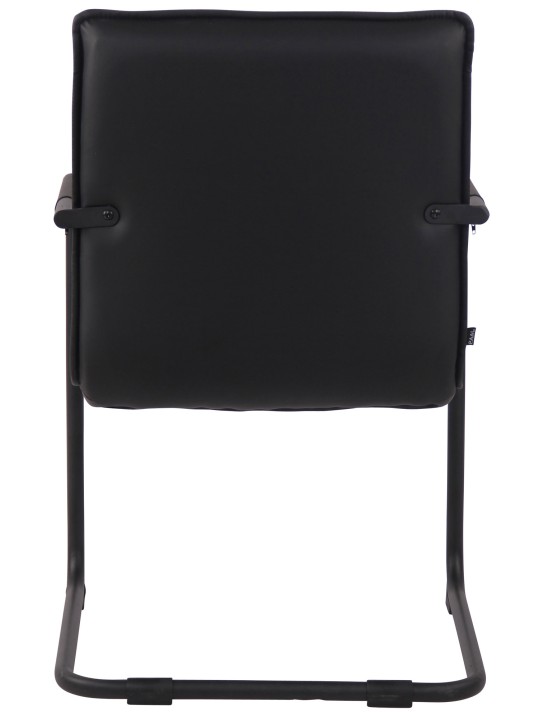 Scaun vizitator Gandia piele artificiala, negru