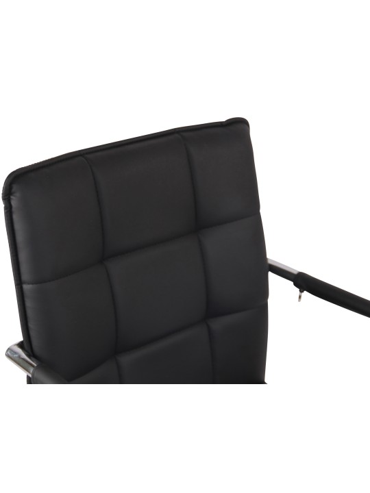 Scaun vizitator Gandia imitatie piele crom, negru Scaun vizitator Gandia imitatie piele crom, negru