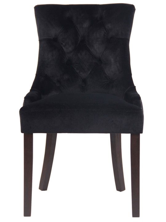 Set 4 scaune de sufragerie Aberdeen catifea antic, negru