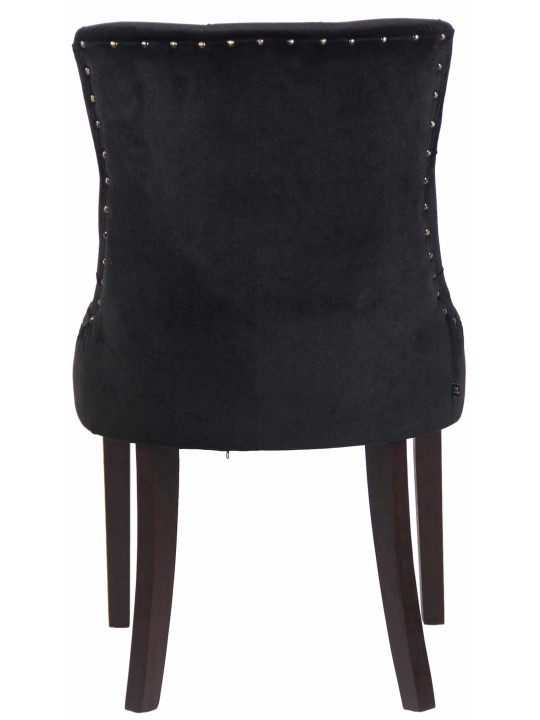 Set 4 scaune de sufragerie Aberdeen catifea antic, negru